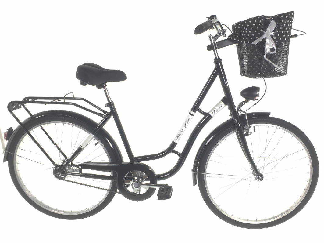Дамски Bелосипед Kands Retro, 1-скоростен, Kолела 26″, 150-180 cm, черен