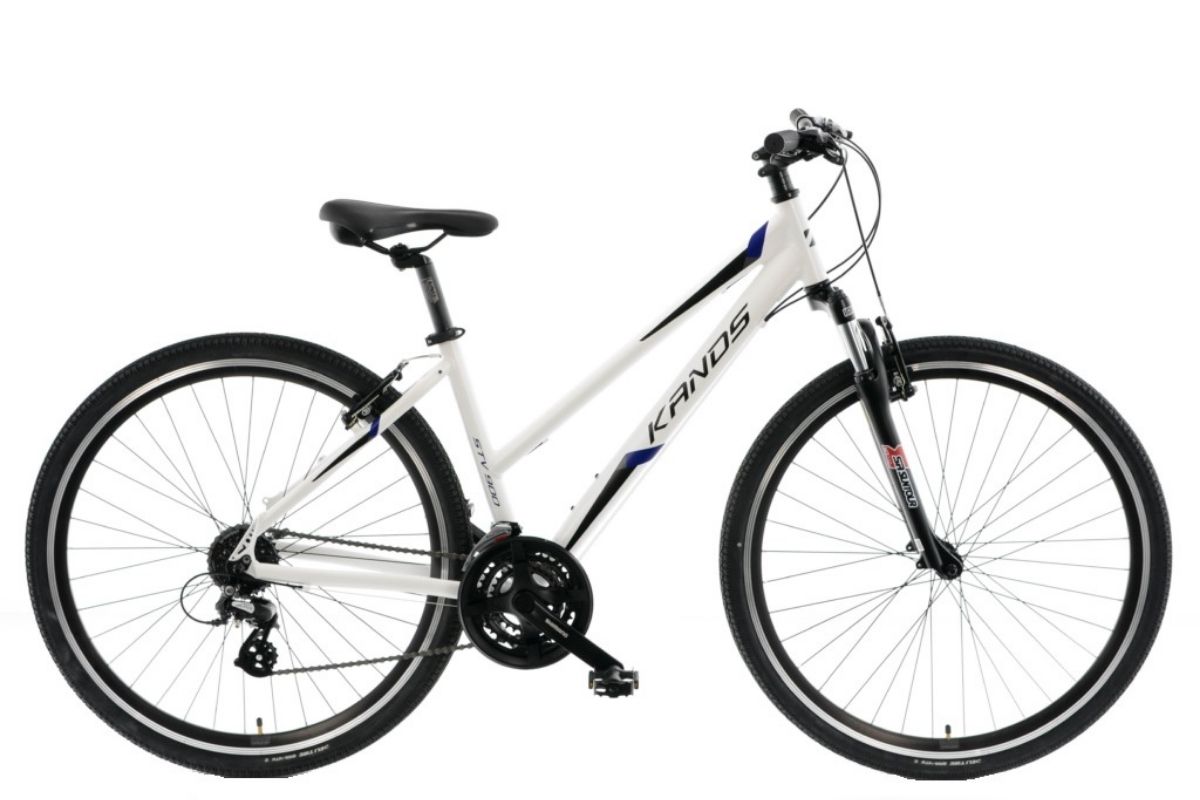 Дамски bелосипед Kands STV-900, Алуминий, 21-скоростен Shimano, Kолела 28″, Бял 17″ – 150 – 167 cm