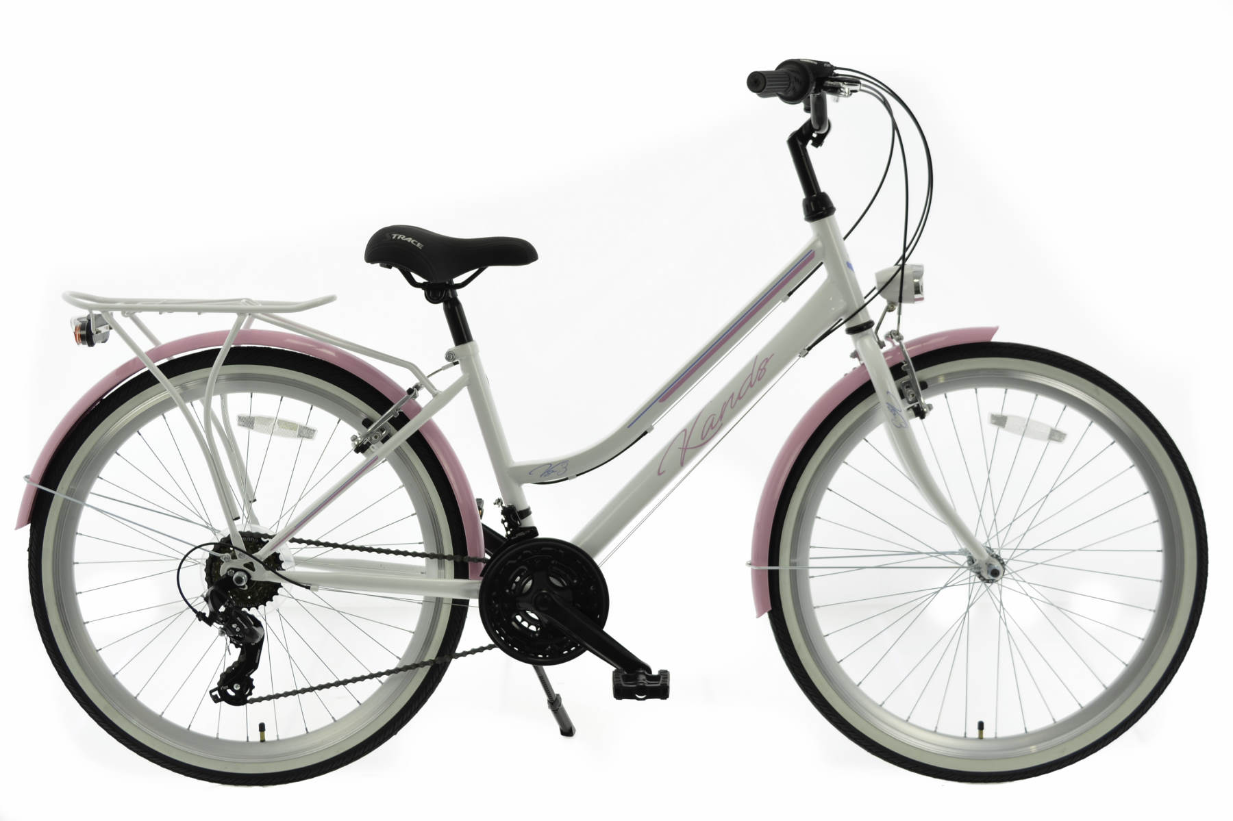 Дамски велосипед  Kands Laguna vs-3, Трансмисия Shimano, колела 26″, Бял/Розов 15″ – 140 – 155 cm