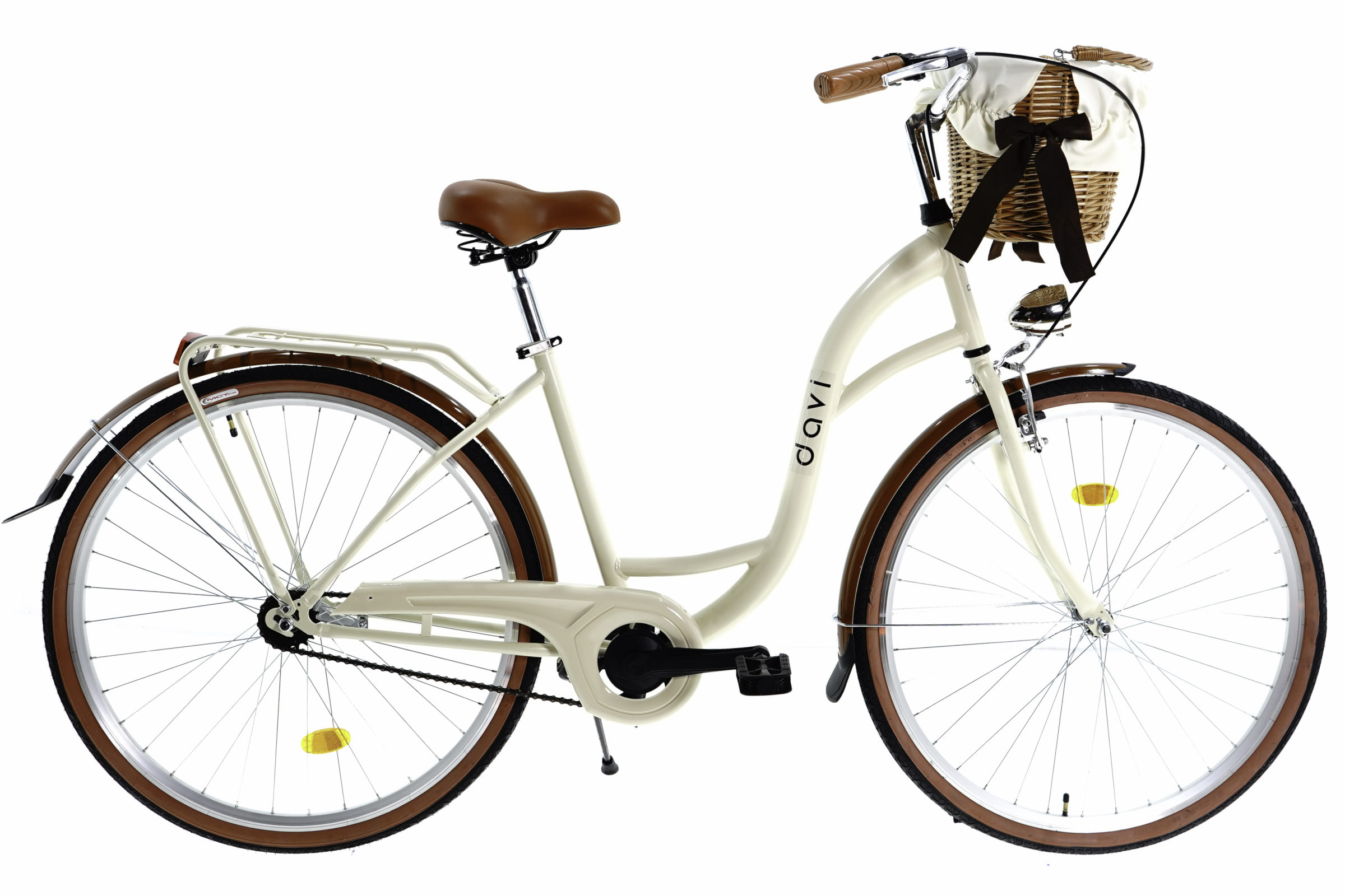 Дамски велосипед Davi Lila, 1-скоростен, 160-185 cm височина, колела 28″, Кафяв
