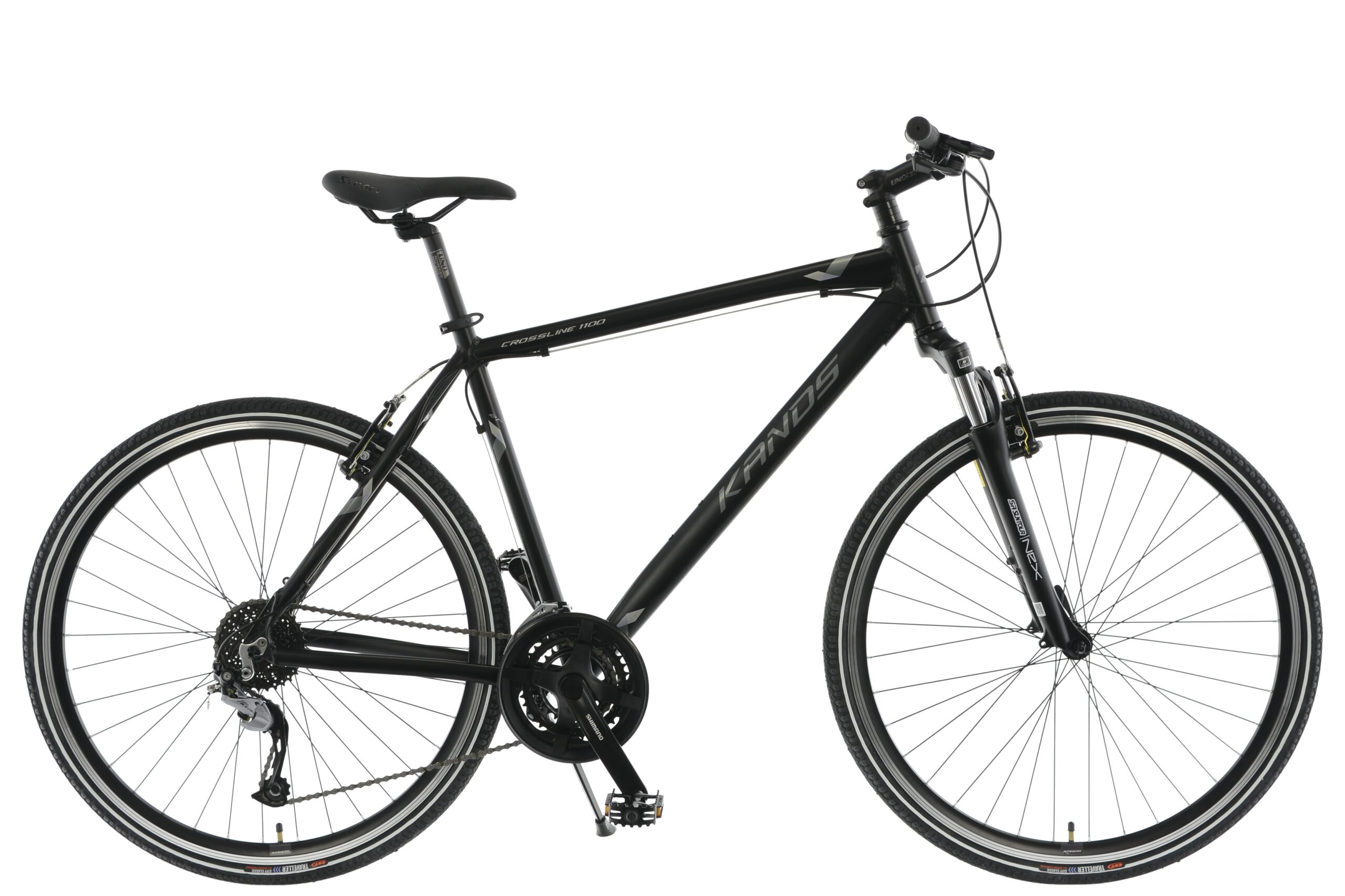 Мъжки Bелосипед Kands Crossline 1100, Алуминий, 24-скоростен Shimano, Kолела 28″, черен 19″ – 166 – 181 cm