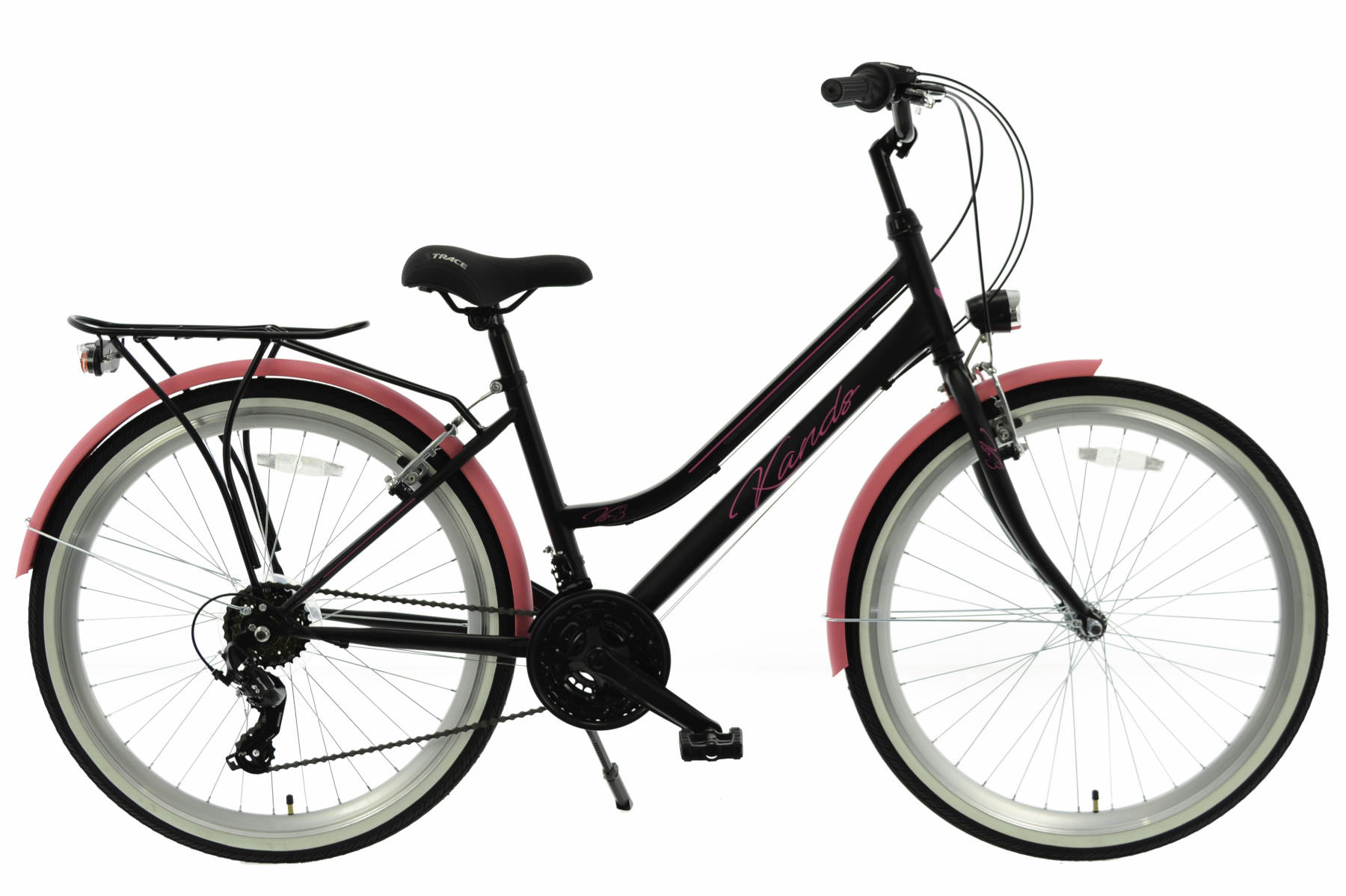 Дамски велосипед  Kands Laguna vs-3, Трансмисия Shimano, колела 26″, черен/Розов 17″ – 155 – 175 cm